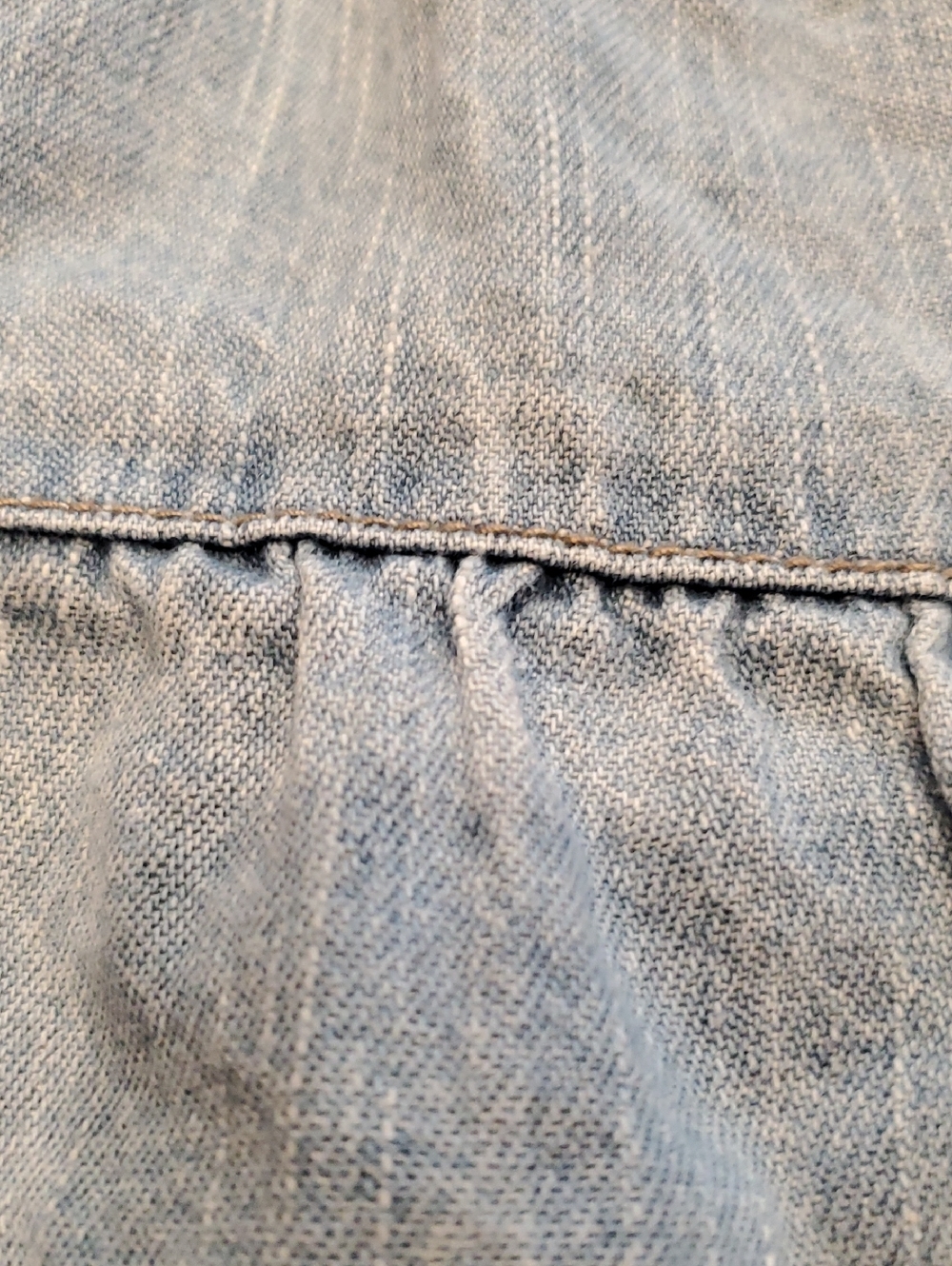One Tuff Babe Jeanswear Light Wash Denim Tiered Skirt Womens 9 /10 Ruffled Denim - Picture 15 of 15